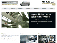 Tablet Screenshot of lewisductclean.co.uk